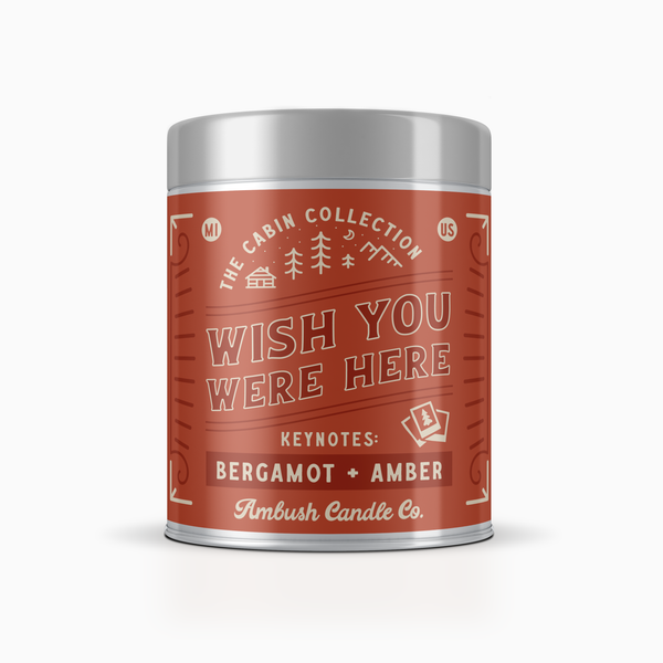 Wish You Were Here | Bergamot + Amber 14oz Soy Candle