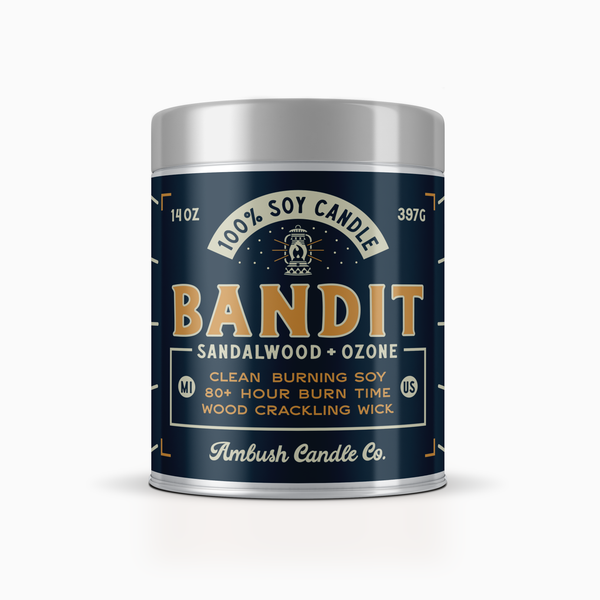 Bandit | Sandalwood + Ozone 14oz Soy Candle