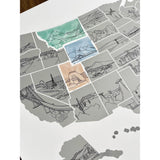 Illustrated US Scratch Off Map