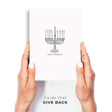 Happy Hanukkah Menorah Card