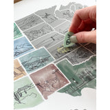 Illustrated US Scratch Off Map