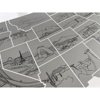 Illustrated US Scratch Off Map