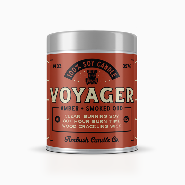 Voyager | Amber + Smoked Oud 14oz Soy Candle