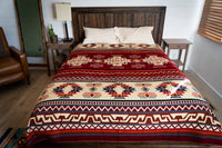 Andean Alpaca Wool Blanket - Wildfire