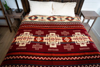 Andean Alpaca Wool Blanket - Wildfire