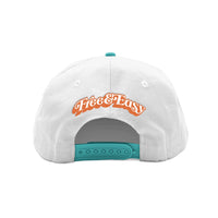 POPPY TWO TONE SHORT BRIM SNAPBACK HAT - Bone/Teal