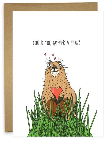 GOPHER A HUG Greeting Card