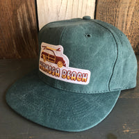 Hermosa Beach WOODIE 6 Panel Mid Profile Baseball Cap - Dark Green