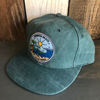 Hermosa Beach SHOREFRONT 6 Panel Mid Profile Baseball Cap - Dark Green