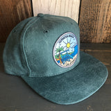 Hermosa Beach SHOREFRONT 6 Panel Mid Profile Baseball Cap - Dark Green