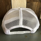 Hermosa Beach LIFEGUARD TOWER Mid Crown Trucker Hat - White