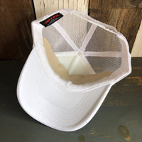 Hermosa Beach LIFEGUARD TOWER Mid Crown Trucker Hat - White