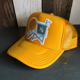 Hermosa Beach LIFEGUARD TOWER Mid Crown Trucker Hat - Gold