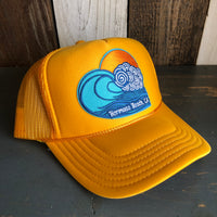 Hermosa Beach TUBULAR Mid Crown Trucker Hat - Gold