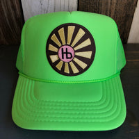 Hermosa Beach SUNBEAMS Trucker Hat - Neon Green