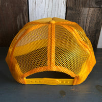 Hermosa Beach LIFEGUARD TOWER Mid Crown Trucker Hat - Gold