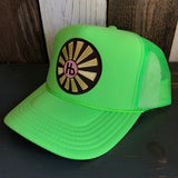 Hermosa Beach SUNBEAMS Trucker Hat - Neon Green