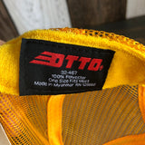 Hermosa Beach SOUTH BAY SURF (Multi Colored Patch) Mid Crown Trucker Hat - Gold (Curved Logo)