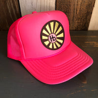 Hermosa Beach SUNBEAMS Trucker Hat - Neon Pink
