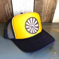 Hermosa Beach SUNBEAMS Trucker Hat - Navy/Gold/Navy