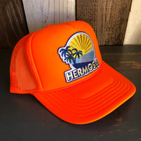 Hermosa Beach FIESTA Foam Trucker Hat - Neon Orange