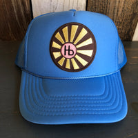 Hermosa Beach SUNBEAMS High Crown Trucker Hat - Col. Blue