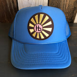 Hermosa Beach SUNBEAMS High Crown Trucker Hat - Col. Blue