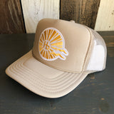 Hermosa Beach CLASSIC LOGO High Crown Trucker Hat (Khaki)