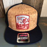 JOSHUA TREE NATIONAL PARK Premium Cork Trucker Hat (Navy Blue)