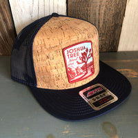 JOSHUA TREE NATIONAL PARK Premium Cork Trucker Hat (Navy Blue)