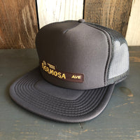 Hermosa Beach HERMOSA AVE Trucker Hat - Charcoal Grey (Flat Brim)