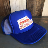Hermosa Beach WOODIE High Crown Trucker Hat - Royal Blue (Curved Brim)