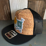 Hermosa Beach LIFEGUARD TOWER Premium Cork Trucker Hat (Black)