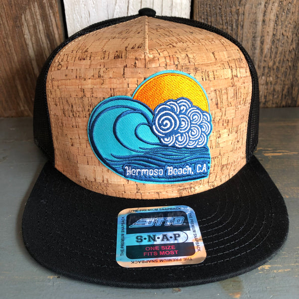 Hermosa Beach TUBULAR Premium Cork Trucker Hat (Black)