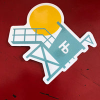 Hermosa Beach Sticker - LIFEGUARD TOWER