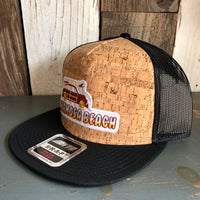 Hermosa Beach WOODIE Premium Cork Trucker Hat (Black)