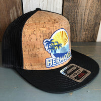 Hermosa Beach FIESTA Premium Cork Trucker Hat (Black)