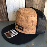 Hermosa Beach HERMOSA AVE Premium Cork Trucker Hat (Black)