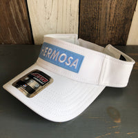 Hermosa Beach BLUE SUPREME HERMOSA - Cool Comfort Performance Polyester Cool Mesh Sun Visor - White