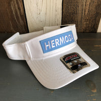 Hermosa Beach BLUE SUPREME HERMOSA - Cool Comfort Performance Polyester Cool Mesh Sun Visor - White