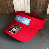 Hermosa Beach BLUE SUPREME HERMOSA - Cool Comfort Performance Polyester Cool Mesh Sun Visor - Red