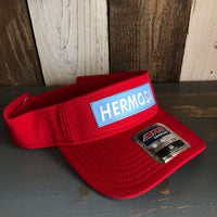 Hermosa Beach BLUE SUPREME HERMOSA - Cool Comfort Performance Polyester Cool Mesh Sun Visor - Red