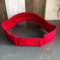 Hermosa Beach BLUE SUPREME HERMOSA - Cool Comfort Performance Polyester Cool Mesh Sun Visor - Red