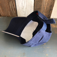 Hermosa Beach WELCOME SIGN - 6 Panel Low Profile Style Dad Hat with Velcro Closure - Navy/Navy/Khaki