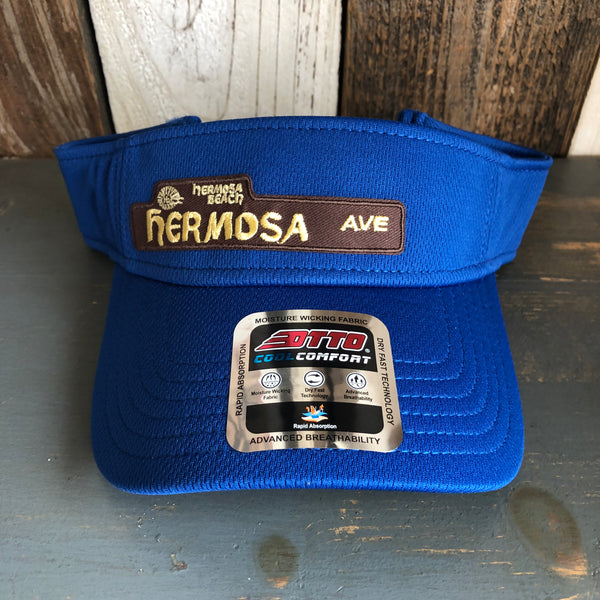 Hermosa Beach HERMOSA AVE Sun Visor Cool Comfort Performance Polyester Cool Mesh - Royal Blue