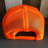 Hermosa Beach LIFEGUARD TOWER - 5 Panel Mid Profile Mesh Back Trucker Hat - Neon Orange