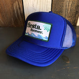 Hermosa Beach FIESTA FOREVER High Crown Trucker Hat - Royal Blue (Curved Brim)
