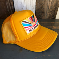 Hermosa Beach MUY HERMOSA High Crown Trucker Hat - Gold
