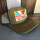 Hermosa Beach MUY HERMOSA High Crown Trucker Hat - Olive