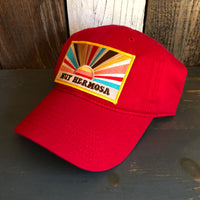 Hermosa Beach MUY HERMOSA 6 Panel Low Profile Style Dad Hat - Red